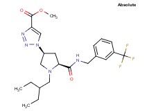 methyl 1-[(3S,5S)-1-(2-ethylbutyl)-5-({[3-(trifluoromethyl)benzyl]amino}carbonyl)-3-pyrrolidinyl]-1H-1,2,3-triazole-4-carboxylate