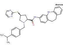 (4S)-N-(10,11-dihydro-5H-dibenzo[b,f]azepin-3-yl)-1-(4-isopropylbenzyl)-4-(2-pyrimidinylthio)-L-prolinamide