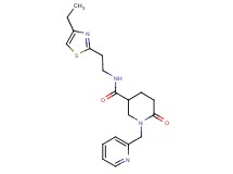 N-[2-(4-ethyl-1,3-thiazol-2-yl)ethyl]-6-oxo-1-(2-pyridinylmethyl)-3-piperidinecarboxamide