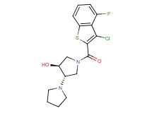 (3'S*,4'S*)-1'-[(3-chloro-4-fluoro-1-benzothien-2-yl)carbonyl]-1,3'-bipyrrolidin-4'-ol