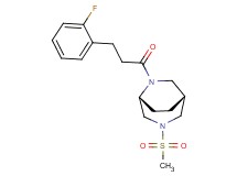 (1R*,5R*)-6-[3-(2-fluorophenyl)propanoyl]-3-(methylsulfonyl)-3,6-diazabicyclo[3.2.2]nonane