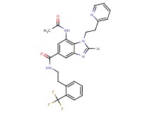 7-(acetylamino)-1-[2-(2-pyridinyl)ethyl]-N-{2-[2-(trifluoromethyl)phenyl]ethyl}-1H-benzimidazole-5-carboxamide
