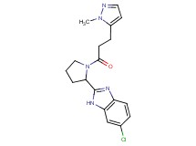 6-chloro-2-{1-[3-(1-methyl-1H-pyrazol-5-yl)propanoyl]pyrrolidin-2-yl}-1H-benzimidazole