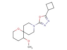 9-(5-cyclobutyl-1,3,4-oxadiazol-2-yl)-5-methoxy-1-oxa-9-azaspiro[5.5]undecane