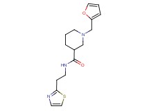 1-(2-furylmethyl)-N-[2-(1,3-thiazol-2-yl)ethyl]-3-piperidinecarboxamide