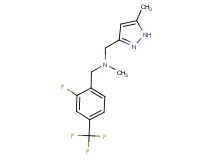 1-[2-fluoro-4-(trifluoromethyl)phenyl]-N-methyl-N-[(5-methyl-1H-pyrazol-3-yl)methyl]methanamine