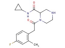 N-cyclopropyl-1-[(4-fluoro-2-methylphenyl)acetyl]-2-piperazinecarboxamide