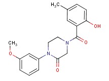 4-(2-hydroxy-5-methylbenzoyl)-1-(3-methoxyphenyl)-2-piperazinone