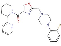 1-(2-fluorophenyl)-4-[(4-{[2-(2-pyridinyl)-1-piperidinyl]carbonyl}-1,3-oxazol-2-yl)methyl]piperazine