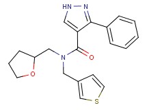3-phenyl-N-(tetrahydro-2-furanylmethyl)-N-(3-thienylmethyl)-1H-pyrazole-4-carboxamide