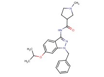 N-(1-benzyl-6-isopropoxy-1H-indazol-3-yl)-1-methylpyrrolidine-3-carboxamide