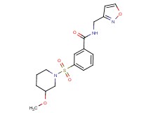 N-(isoxazol-3-ylmethyl)-3-[(3-methoxypiperidin-1-yl)sulfonyl]benzamide