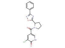 3-chloro-5-{[2-(3-phenyl-1,2,4-oxadiazol-5-yl)-1-pyrrolidinyl]carbonyl}-2(1H)-pyridinone