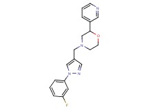 4-{[1-(3-fluorophenyl)-1H-pyrazol-4-yl]methyl}-2-pyridin-3-ylmorpholine