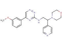 5-(3-methoxyphenyl)-N-[2-(4-morpholinyl)-2-(4-pyridinyl)ethyl]-1,2,4-triazin-3-amine
