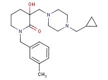3-{[4-(cyclopropylmethyl)-1-piperazinyl]methyl}-3-hydroxy-1-(3-methylbenzyl)-2-piperidinone