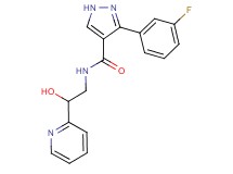 3-(3-fluorophenyl)-N-[2-hydroxy-2-(2-pyridinyl)ethyl]-1H-pyrazole-4-carboxamide