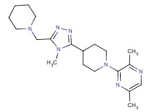 2,5-dimethyl-3-{4-[4-methyl-5-(piperidin-1-ylmethyl)-4H-1,2,4-triazol-3-yl]piperidin-1-yl}pyrazine