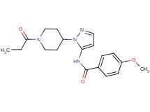 4-methoxy-N-[1-(1-propionyl-4-piperidinyl)-1H-pyrazol-5-yl]benzamide