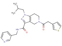 1-isobutyl-N-(3-pyridinylmethyl)-5-(3-thienylacetyl)-4,5,6,7-tetrahydro-1H-pyrazolo[4,3-c]pyridine-3-carboxamide
