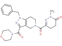 6-{[1-benzyl-3-(4-morpholinylcarbonyl)-1,4,6,7-tetrahydro-5H-pyrazolo[4,3-c]pyridin-5-yl]carbonyl}-2-methyl-4,5-dihydro-3(2H)-pyridazinone