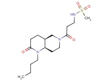 N-{3-[(4aS*,8aR*)-1-butyl-2-oxooctahydro-1,6-naphthyridin-6(2H)-yl]-3-oxopropyl}methanesulfonamide
