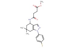 methyl 4-{[1-(4-fluorophenyl)-6,6-dimethyl-4,5,6,7-tetrahydro-1H-indazol-4-yl]amino}-4-oxobutanoate