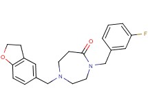 1-(2,3-dihydro-1-benzofuran-5-ylmethyl)-4-(3-fluorobenzyl)-1,4-diazepan-5-one