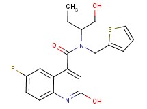 6-fluoro-2-hydroxy-N-[1-(hydroxymethyl)propyl]-N-(2-thienylmethyl)-4-quinolinecarboxamide