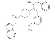 1-[1-(1H-benzimidazol-1-ylacetyl)-4-piperidinyl]-2-(3-methoxyphenyl)-N-methyl-N-(3-pyridinylmethyl)ethanamine
