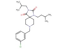 8-(3-chlorobenzyl)-3-isobutyl-1-(3-methylbutyl)-1,3,8-triazaspiro[4.5]decane-2,4-dione