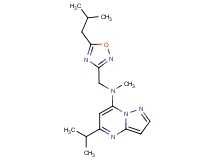 N-[(5-isobutyl-1,2,4-oxadiazol-3-yl)methyl]-5-isopropyl-N-methylpyrazolo[1,5-a]pyrimidin-7-amine