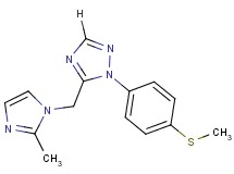 5-[(2-methyl-1H-imidazol-1-yl)methyl]-1-[4-(methylthio)phenyl]-1H-1,2,4-triazole