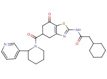 2-cyclohexyl-N-(7-oxo-5-{[2-(3-pyridinyl)-1-piperidinyl]carbonyl}-4,5,6,7-tetrahydro-1,3-benzothiazol-2-yl)acetamide