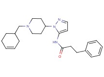 N-{1-[1-(3-cyclohexen-1-ylmethyl)-4-piperidinyl]-1H-pyrazol-5-yl}-3-phenylpropanamide