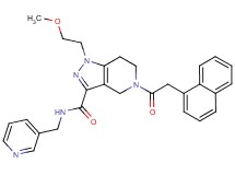 1-(2-methoxyethyl)-5-(1-naphthylacetyl)-N-(3-pyridinylmethyl)-4,5,6,7-tetrahydro-1H-pyrazolo[4,3-c]pyridine-3-carboxamide