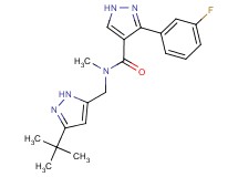 N-[(3-tert-butyl-1H-pyrazol-5-yl)methyl]-3-(3-fluorophenyl)-N-methyl-1H-pyrazole-4-carboxamide