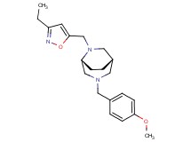 (1S*,5R*)-6-[(3-ethyl-5-isoxazolyl)methyl]-3-(4-methoxybenzyl)-3,6-diazabicyclo[3.2.2]nonane
