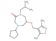 4-cyclopentyl-6-[(3,5-dimethyl-4-isoxazolyl)methoxy]-1-isobutyl-1,4-diazepan-2-one