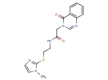 N-{2-[(1-methyl-1H-imidazol-2-yl)thio]ethyl}-2-(4-oxo-3(4H)-quinazolinyl)acetamide