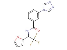3-(4H-1,2,4-triazol-4-yl)-N-[2,2,2-trifluoro-1-(2-furyl)ethyl]benzamide