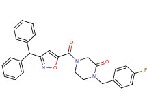 4-{[3-(diphenylmethyl)-5-isoxazolyl]carbonyl}-1-(4-fluorobenzyl)-2-piperazinone