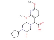(4-cyclopentyl-3-oxopiperazin-1-yl)(2,6-dimethoxypyridin-3-yl)acetic acid