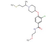 3-chloro-N-(2-methoxyethyl)-4-({1-[1-methyl-3-(methylthio)propyl]-4-piperidinyl}oxy)benzamide