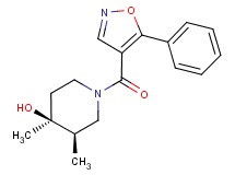 (3R*,4S*)-3,4-dimethyl-1-[(5-phenylisoxazol-4-yl)carbonyl]piperidin-4-ol