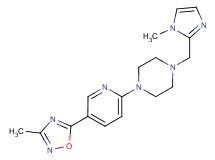 1-[(1-methyl-1H-imidazol-2-yl)methyl]-4-[5-(3-methyl-1,2,4-oxadiazol-5-yl)pyridin-2-yl]piperazine
