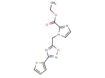 ethyl 1-{[3-(2-thienyl)-1,2,4-oxadiazol-5-yl]methyl}-1H-imidazole-2-carboxylate