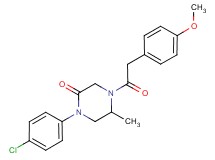1-(4-chlorophenyl)-4-[(4-methoxyphenyl)acetyl]-5-methyl-2-piperazinone
