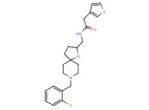 N-{[8-(2-fluorobenzyl)-1-oxa-8-azaspiro[4.5]dec-2-yl]methyl}-2-(3-thienyl)acetamide