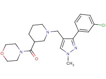 4-[(1-{[3-(3-chlorophenyl)-1-methyl-1H-pyrazol-4-yl]methyl}-3-piperidinyl)carbonyl]morpholine